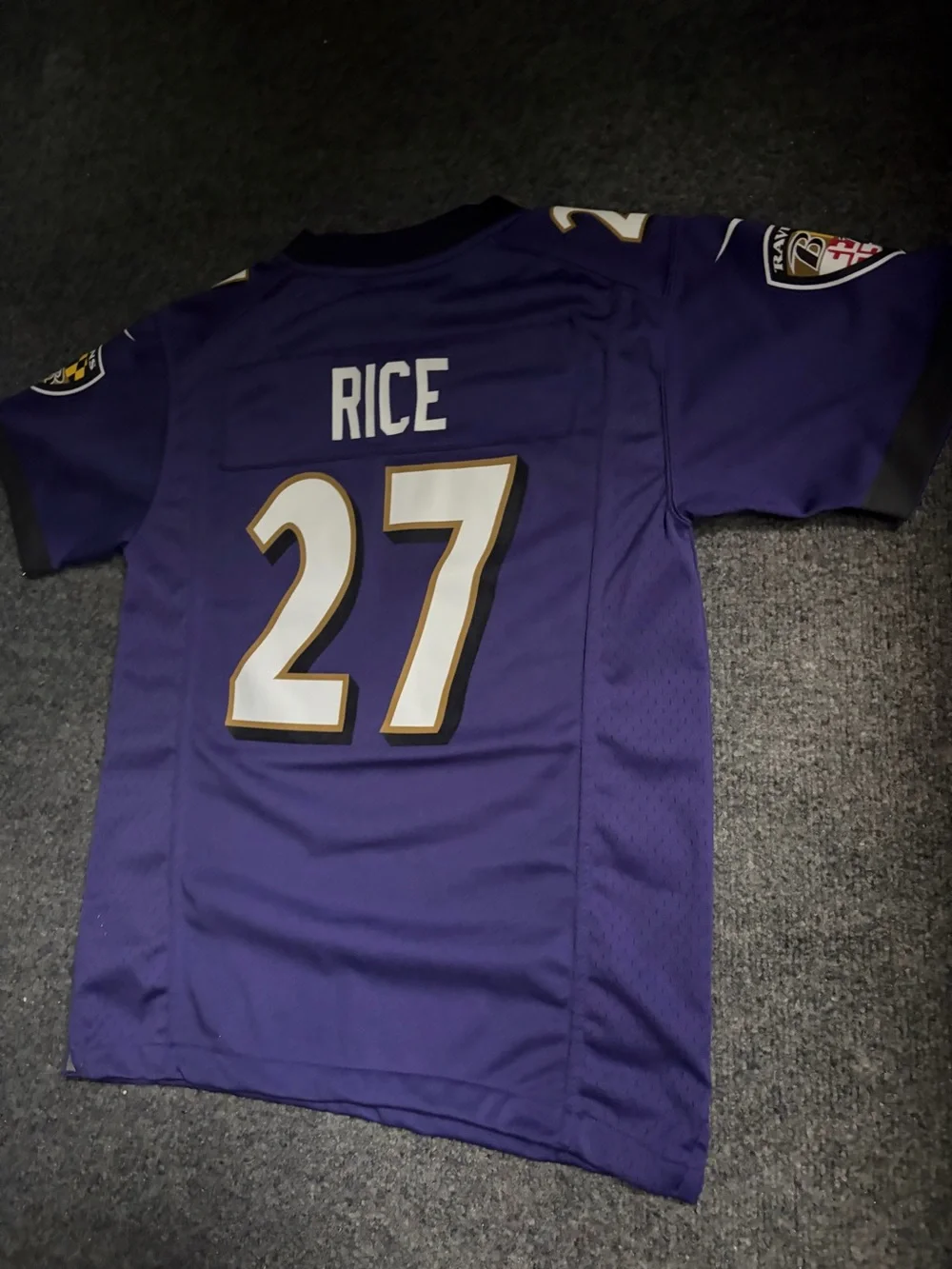 Nike Kids Baltimore Ravens #27 Ray Rice Purple Vintage Jersey